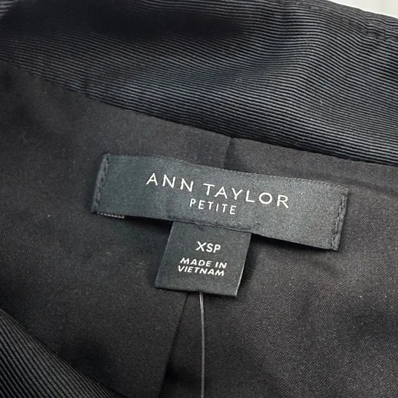 Ann‎ Taylor Petite Houndstooth Tweed Jacket Black White Size XSmall New With Tag - Picture 4 of 8